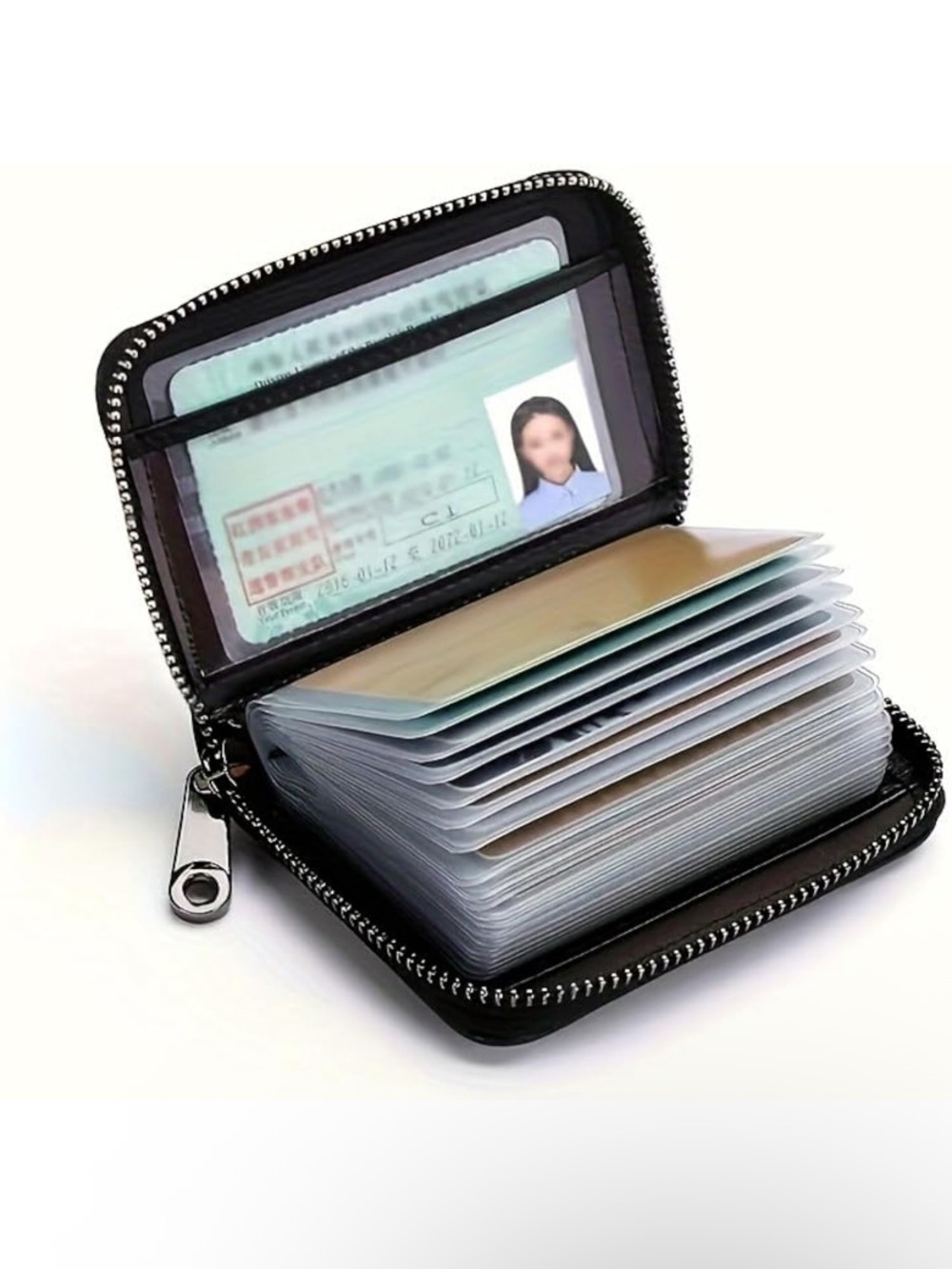 NWT No Label Black Double-Sided 20 Card RFID Wallet